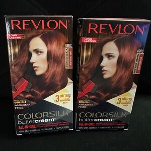 Revlon Colorsilk Buttercream Hair Color - 49RC, Deep Copper Red, 2 Boxes
